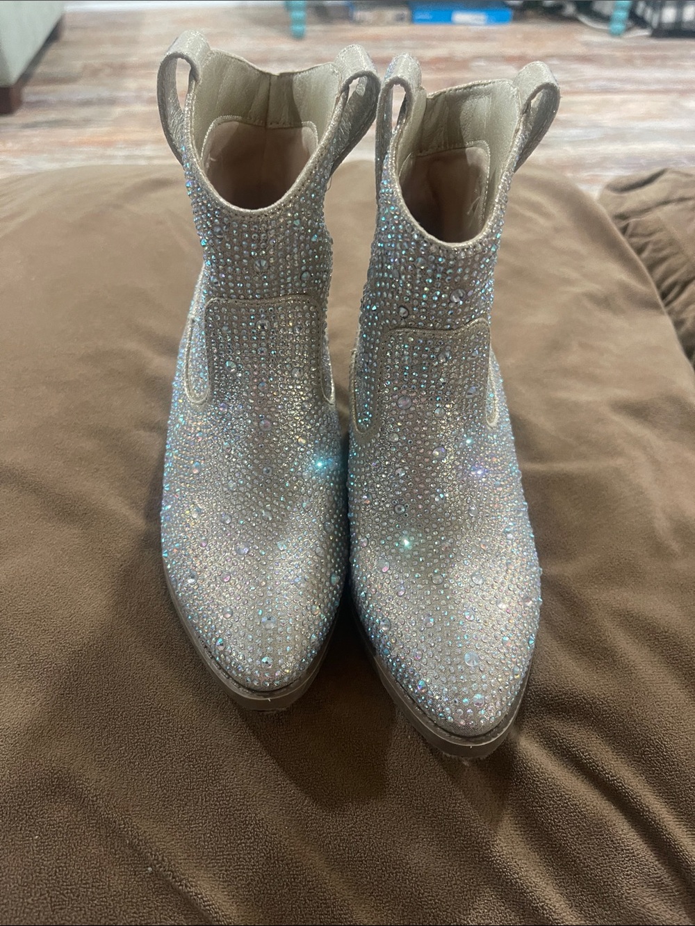 Sparkling Silver Western Ankle Boots - girls - Picture 4 of 7